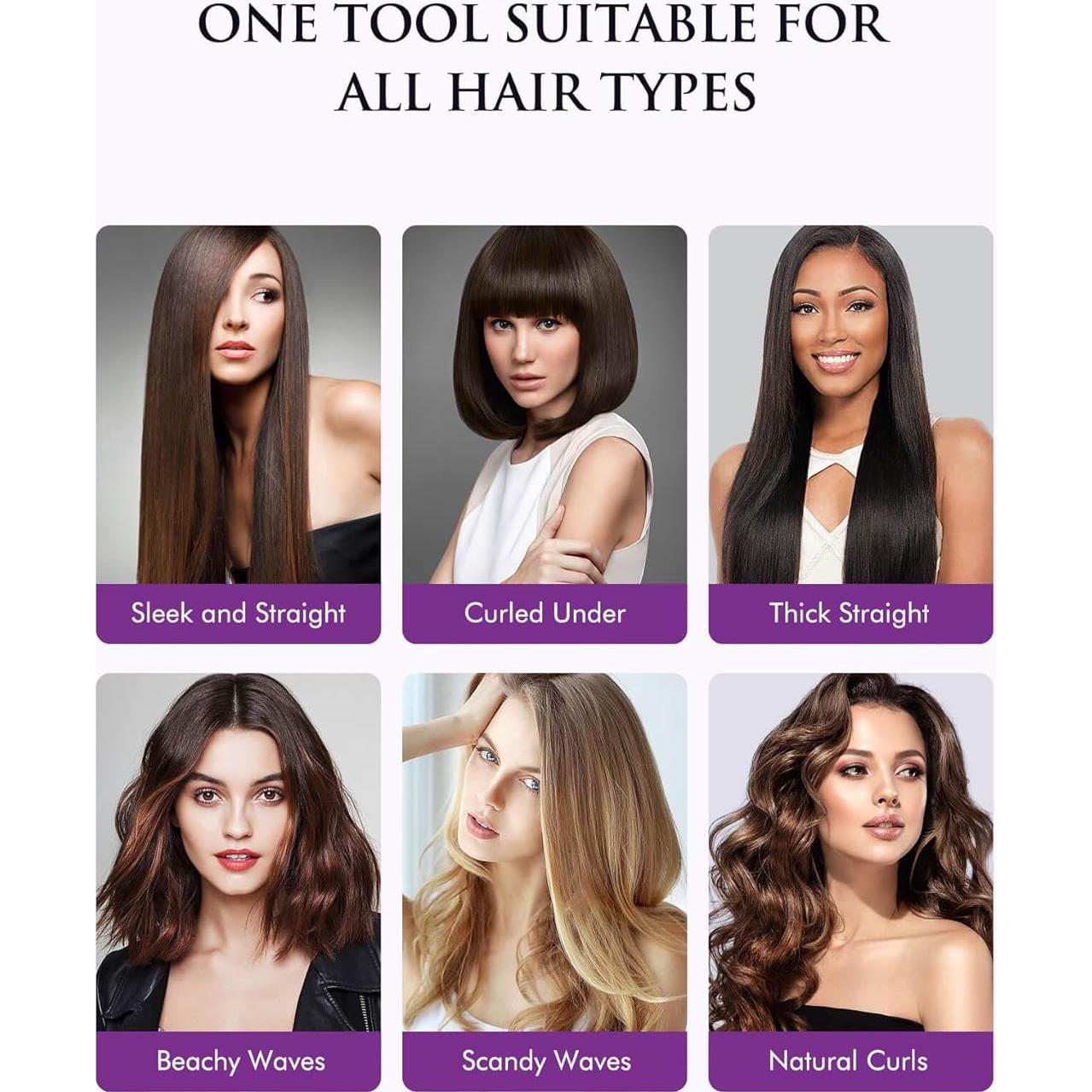 Plancha de Cabello Ancha Landot QF-Z400 Cerámica 4.4 cm