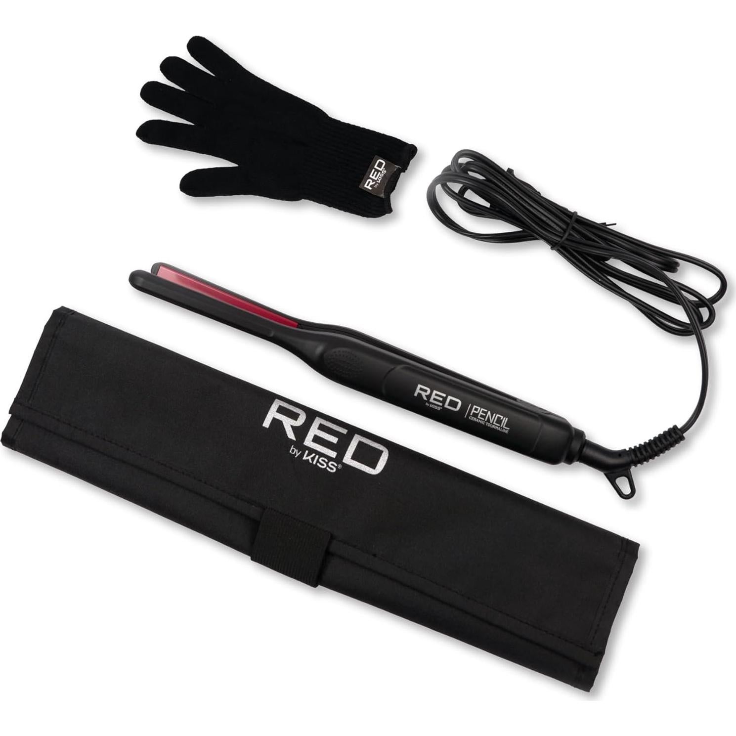 Plancha Plana Red by Kiss Pencil Cerámica 0.76 cm 450°F