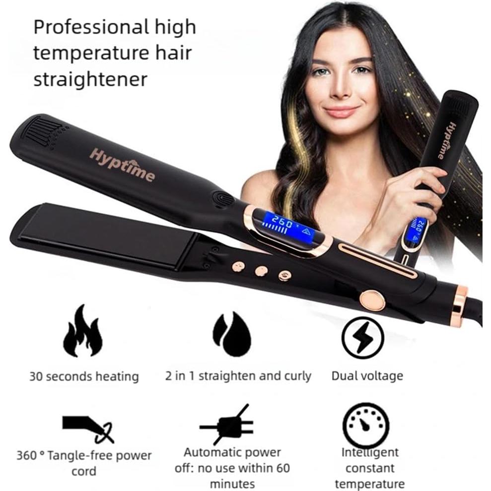 Plancha de Cabello HYPTIME Titanio 2" Digital 260-500°F