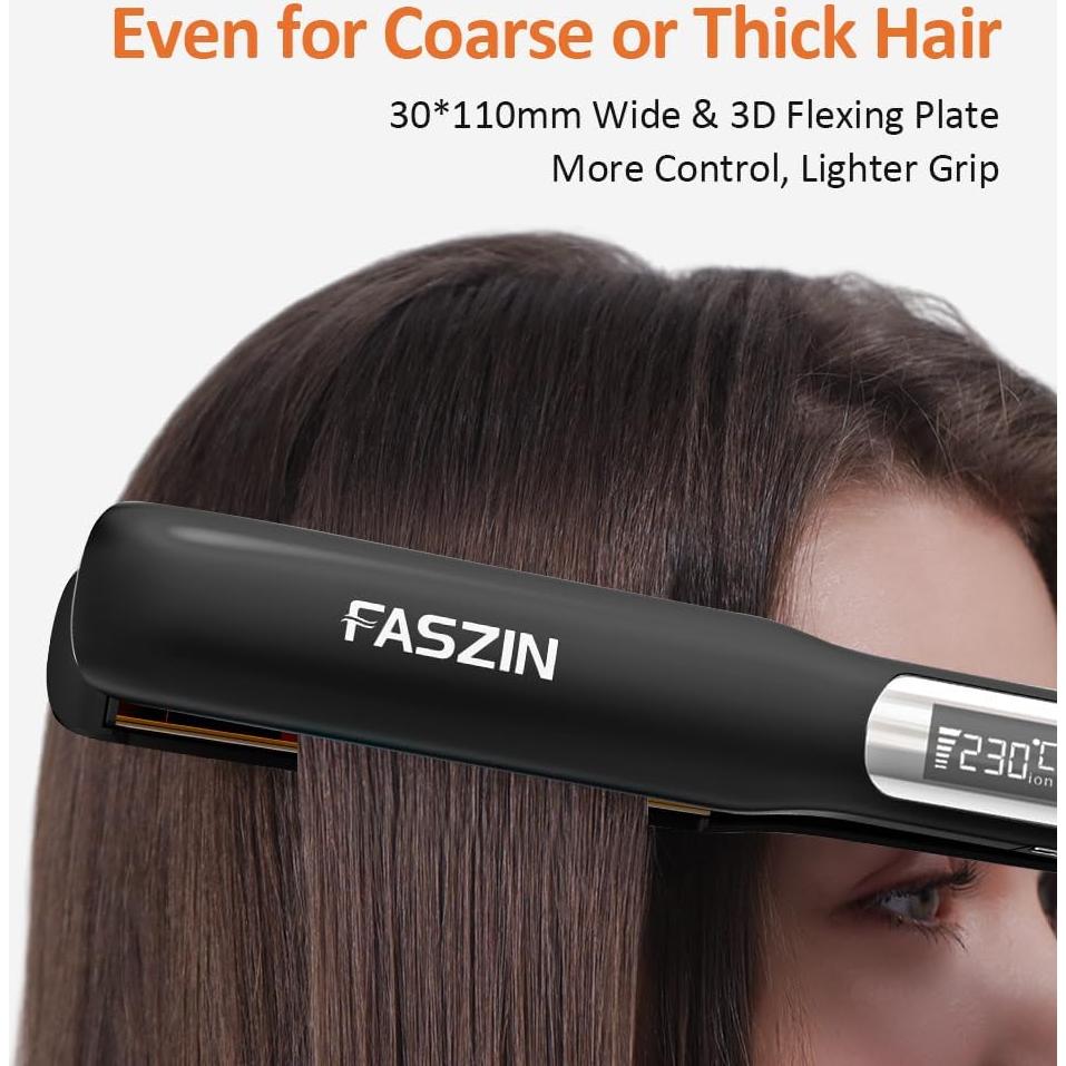 Plancha de Pelo Profesional Faszin 1.18" Titanio Iónico 20s