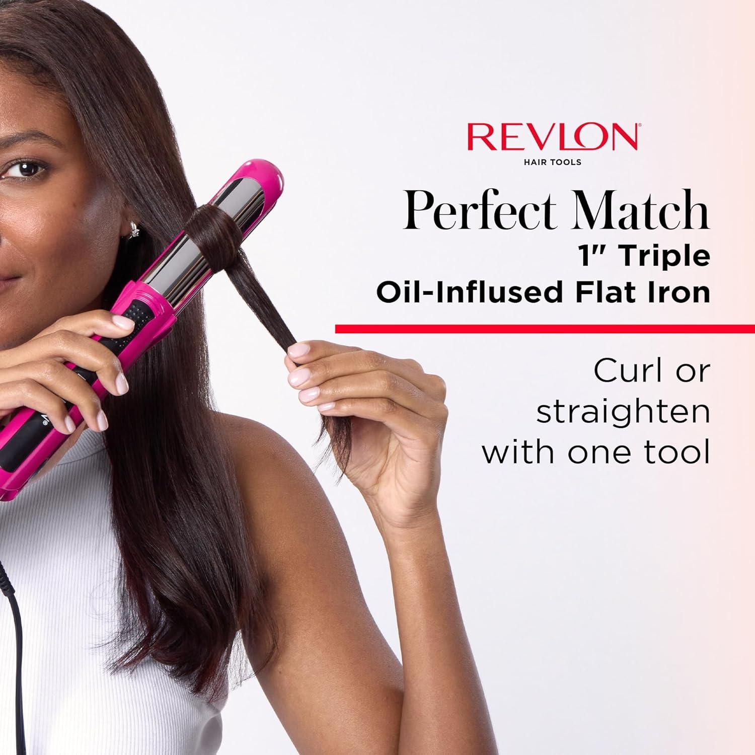 Plancha Plana REVLON Perfect Match 2-en-1 Alisador y Rizador