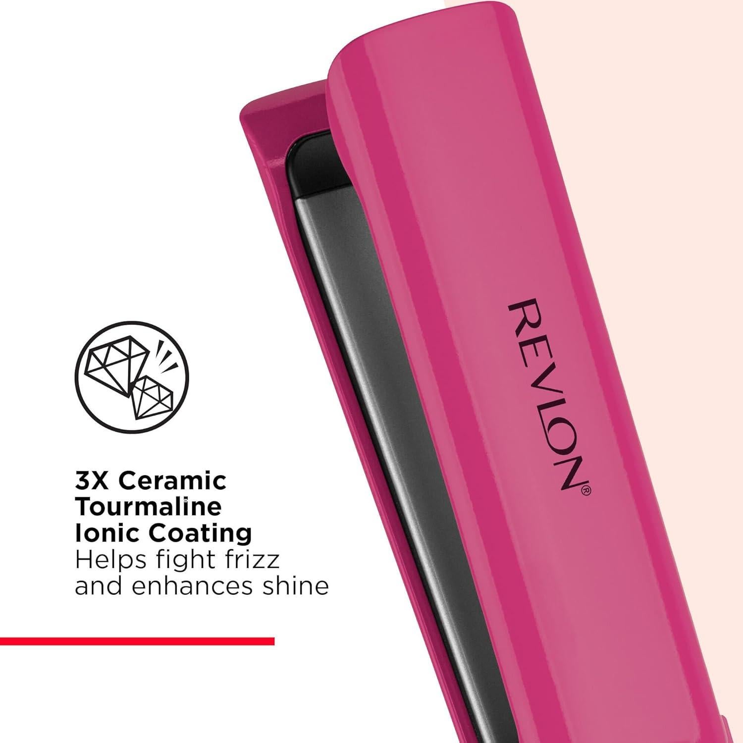 Plancha de Cerámica Revlon Smooth Brilliance 1.5" Rosa
