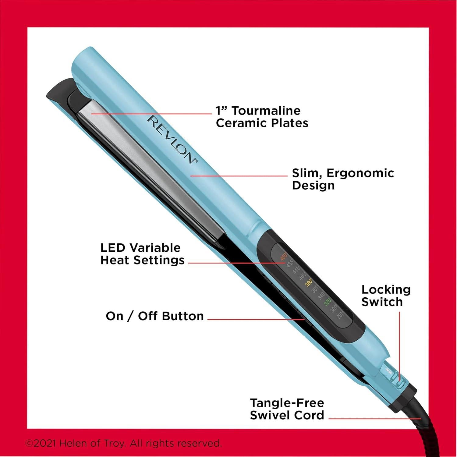Plancha de Pelo Digital Revlon Lasting Brilliance 2.54 cm