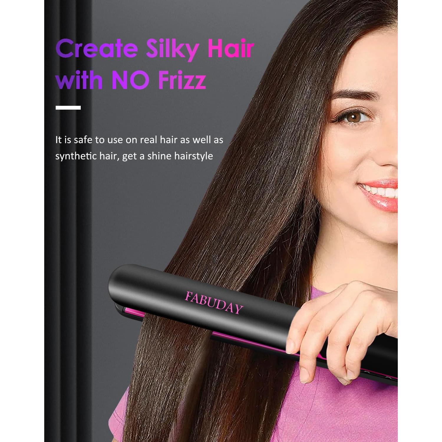 Plancha de Pelo Fabuday 1" - Voltaje Dual, 12 Temperaturas, Cerámica