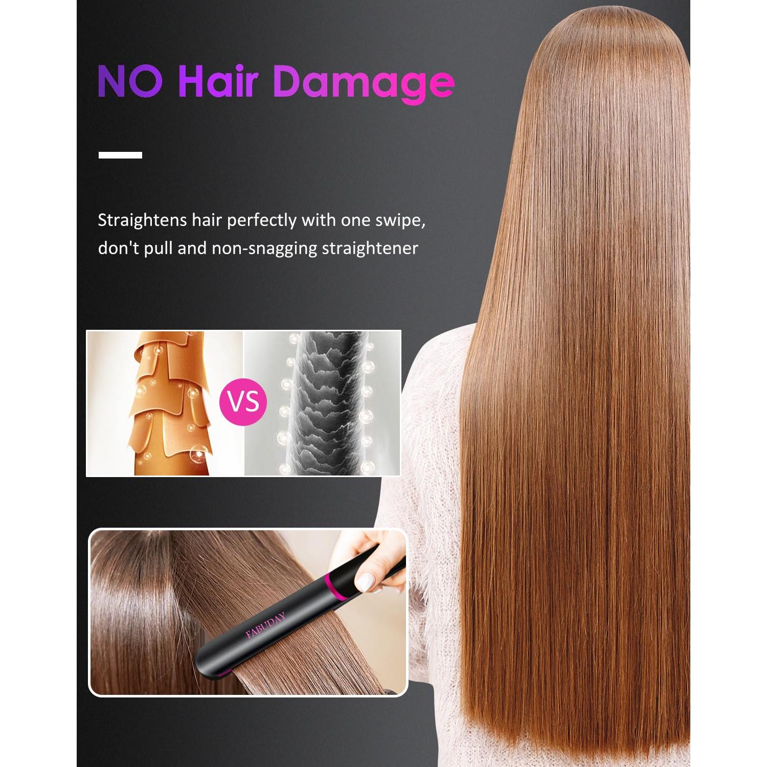 Plancha de Pelo Fabuday 1" - Voltaje Dual, 12 Temperaturas, Cerámica