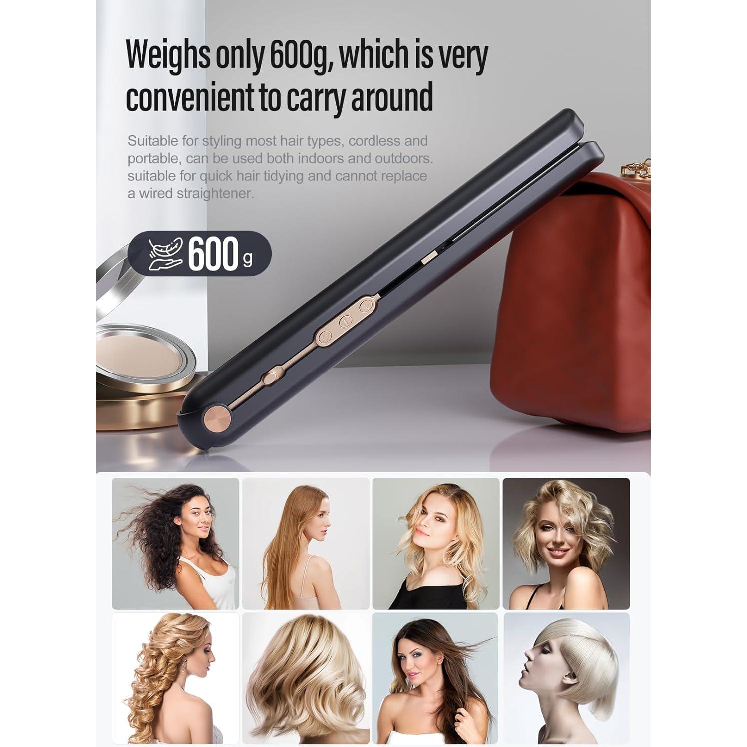 Alisador y Rizadora Inalámbrica Straxelle 2 en 1 350-420°F