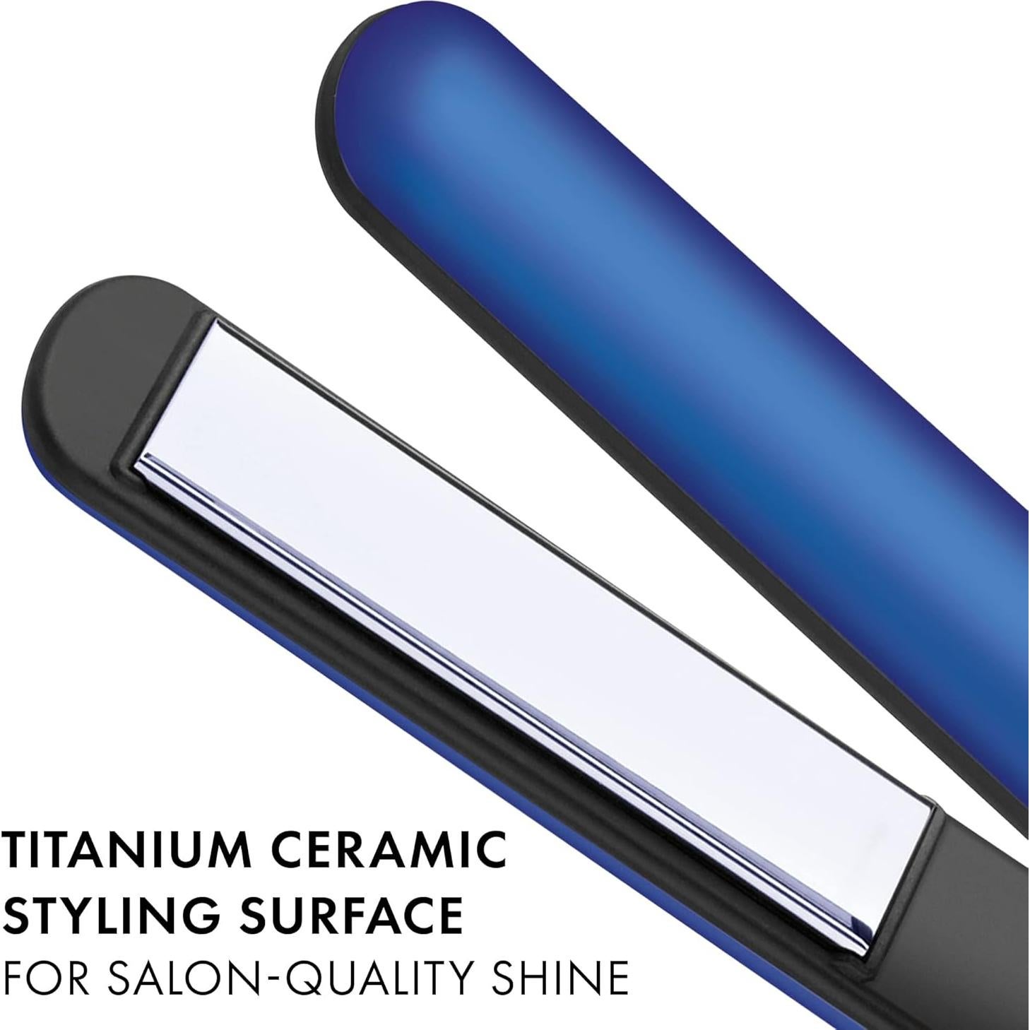 Plancha de Titanio Micro-Brillante Hot Tools 1" Azul Profesional