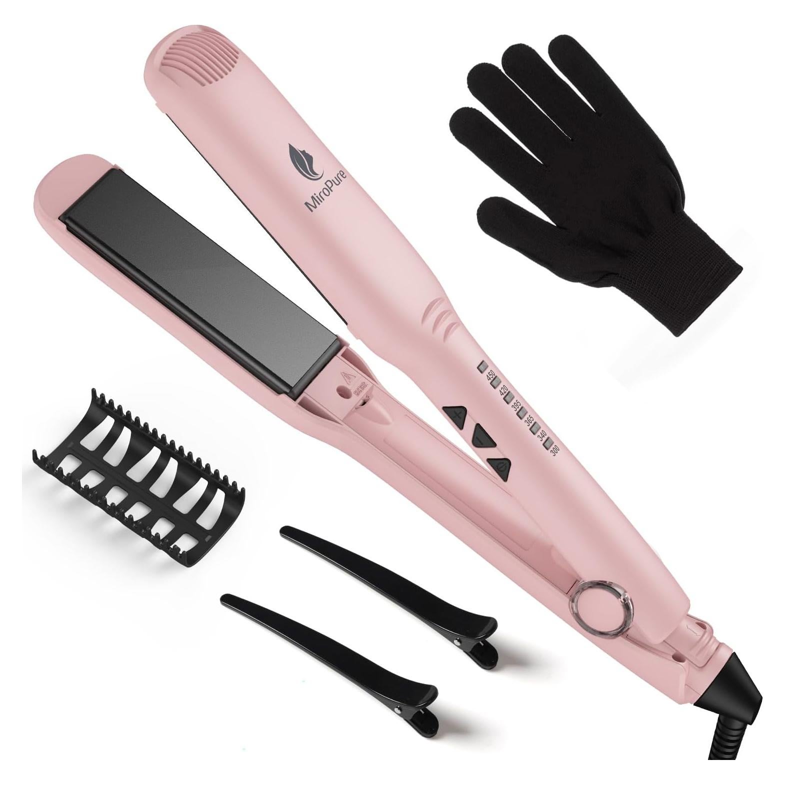 Plancha Alisadora MiroPure 1.5" Cerámica 2 en 1 Rosa