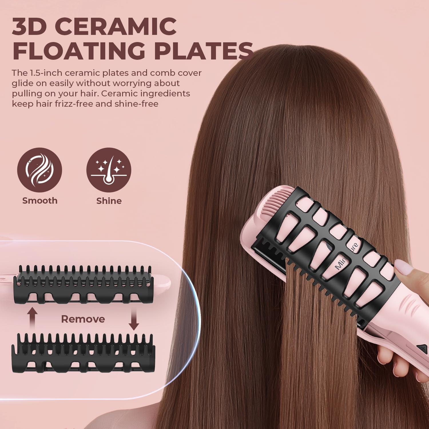 Plancha Alisadora MiroPure 1.5" Cerámica 2 en 1 Rosa