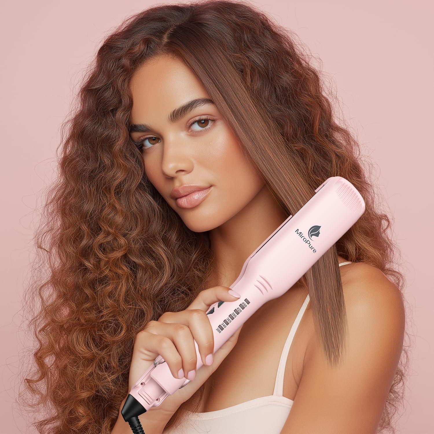 Plancha Alisadora MiroPure 1.5" Cerámica 2 en 1 Rosa