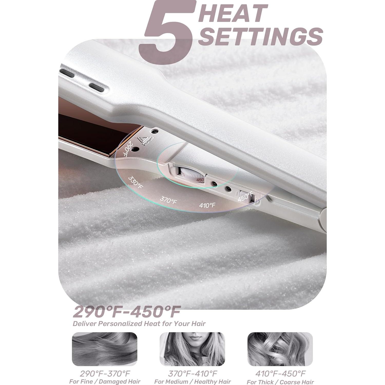 Plancha de Pelo ROSILY Titanio Nano 1.75" (4.45 cm) Ajustable