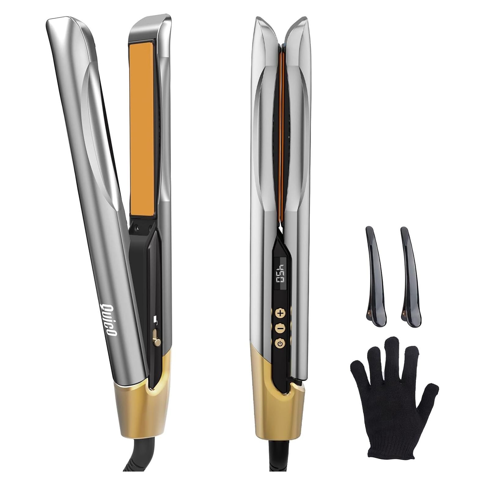 Plancha de Pelo Profesional QUICO 120-240V Cerámica 12 Temperaturas