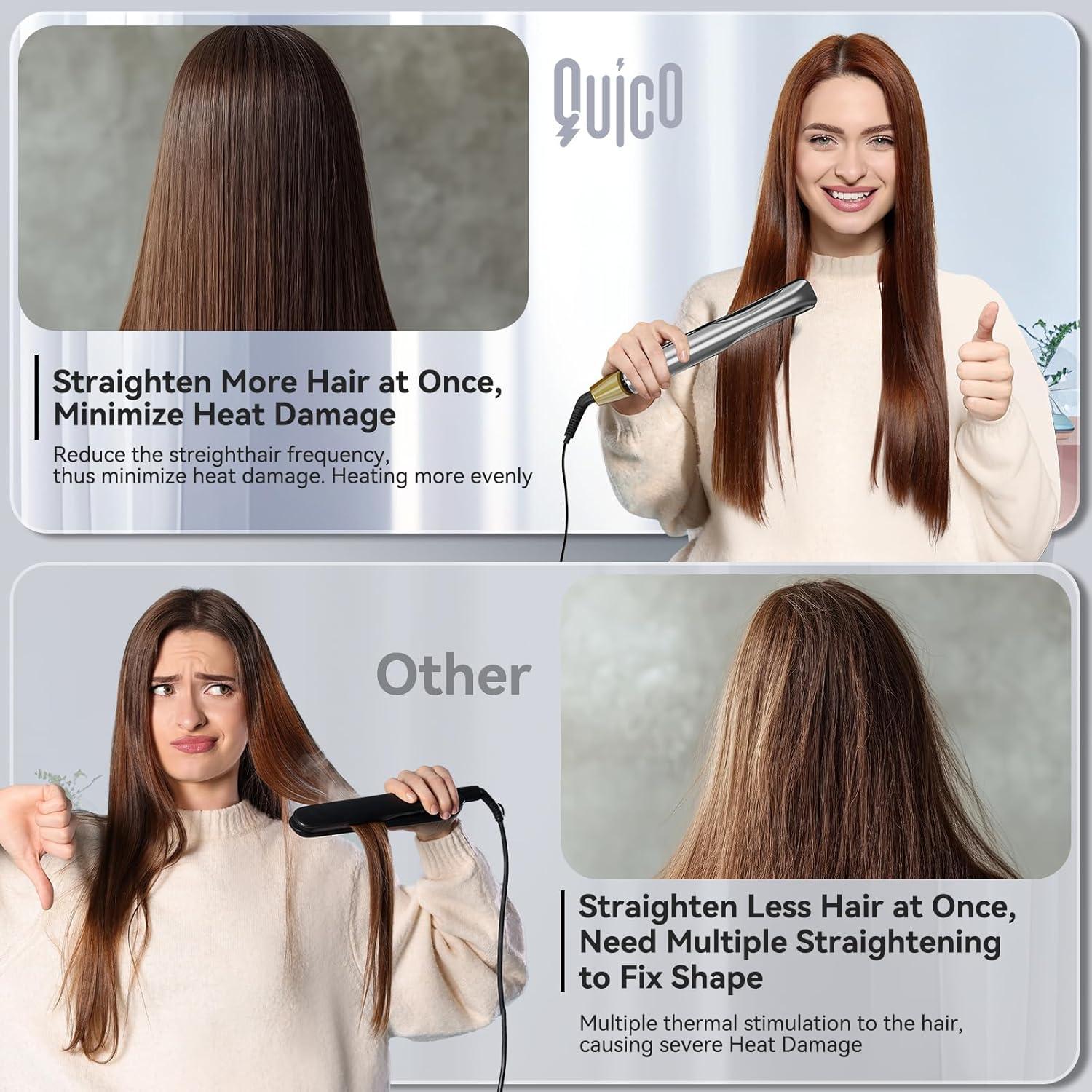 Plancha de Pelo Profesional QUICO 120-240V Cerámica 12 Temperaturas