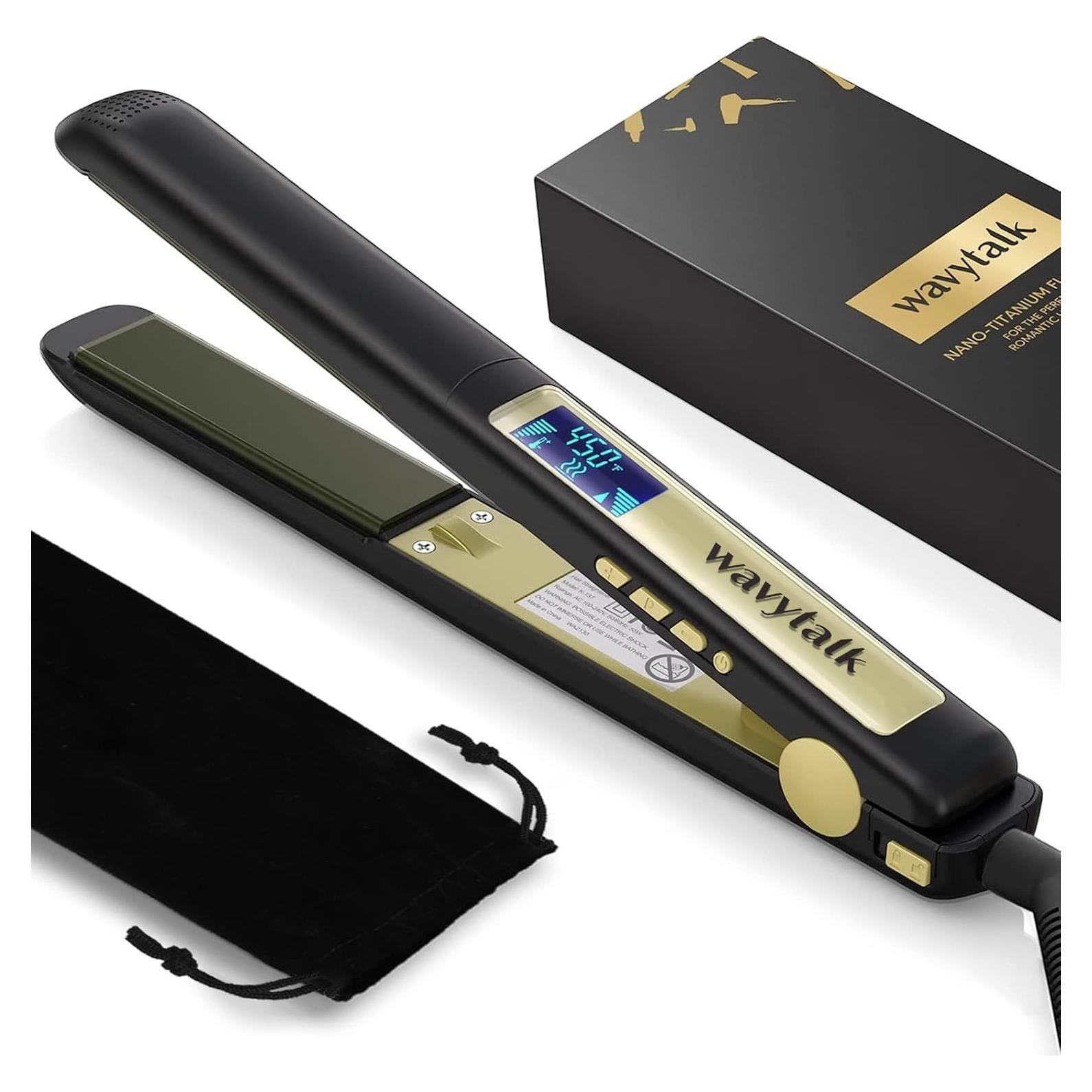 Plancha de Pelo Wavytalk 1 Pulgada Titanio 100% Pura