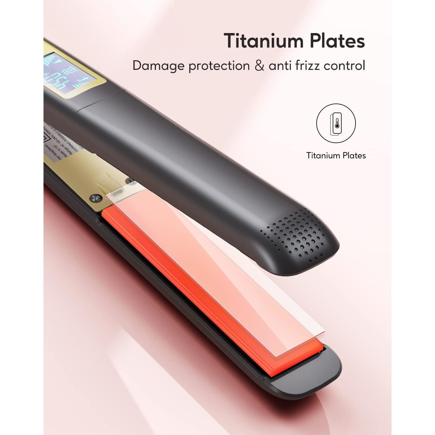 Plancha de Pelo Wavytalk 1 Pulgada Titanio 100% Pura