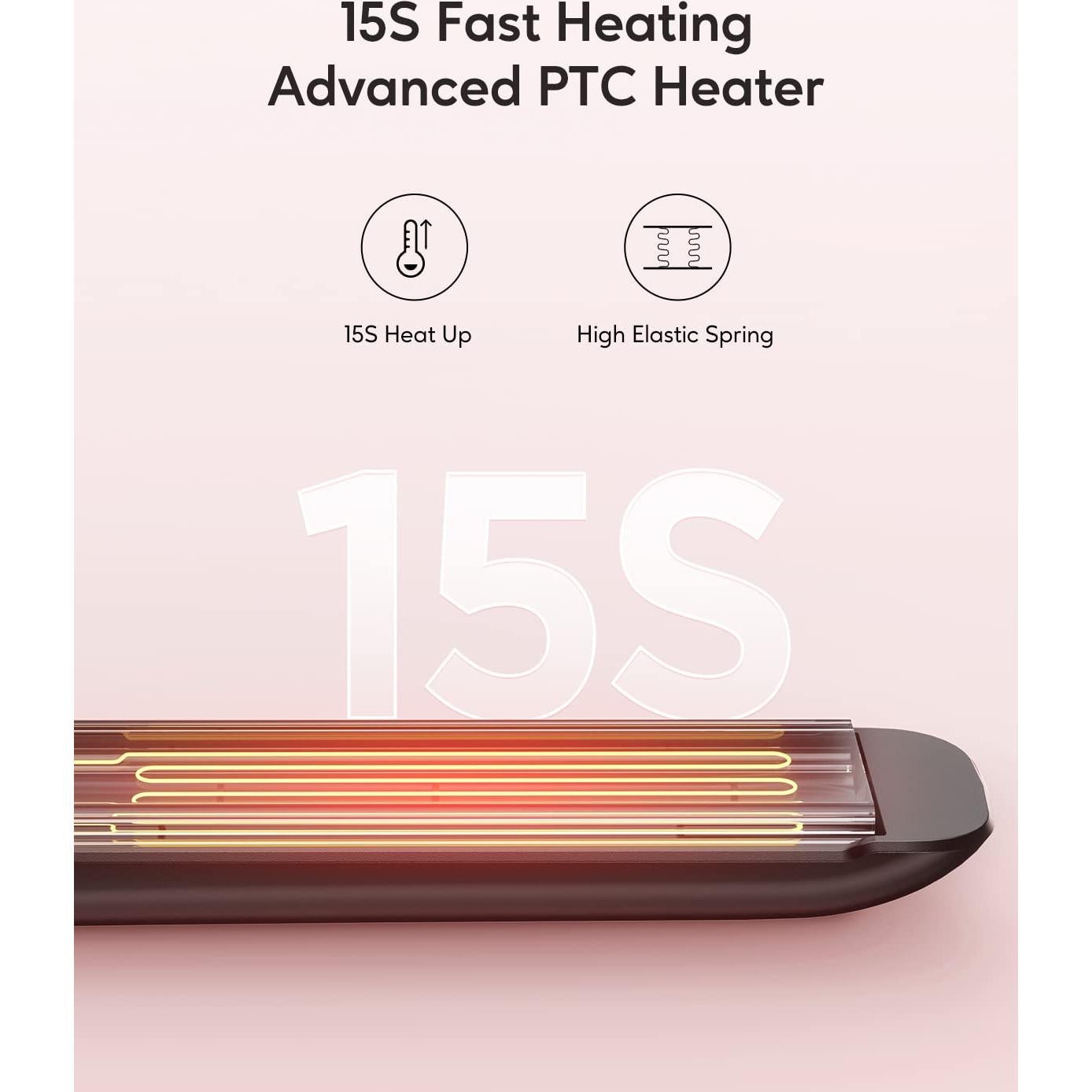 Plancha de Pelo Wavytalk 1 Pulgada Titanio 100% Pura