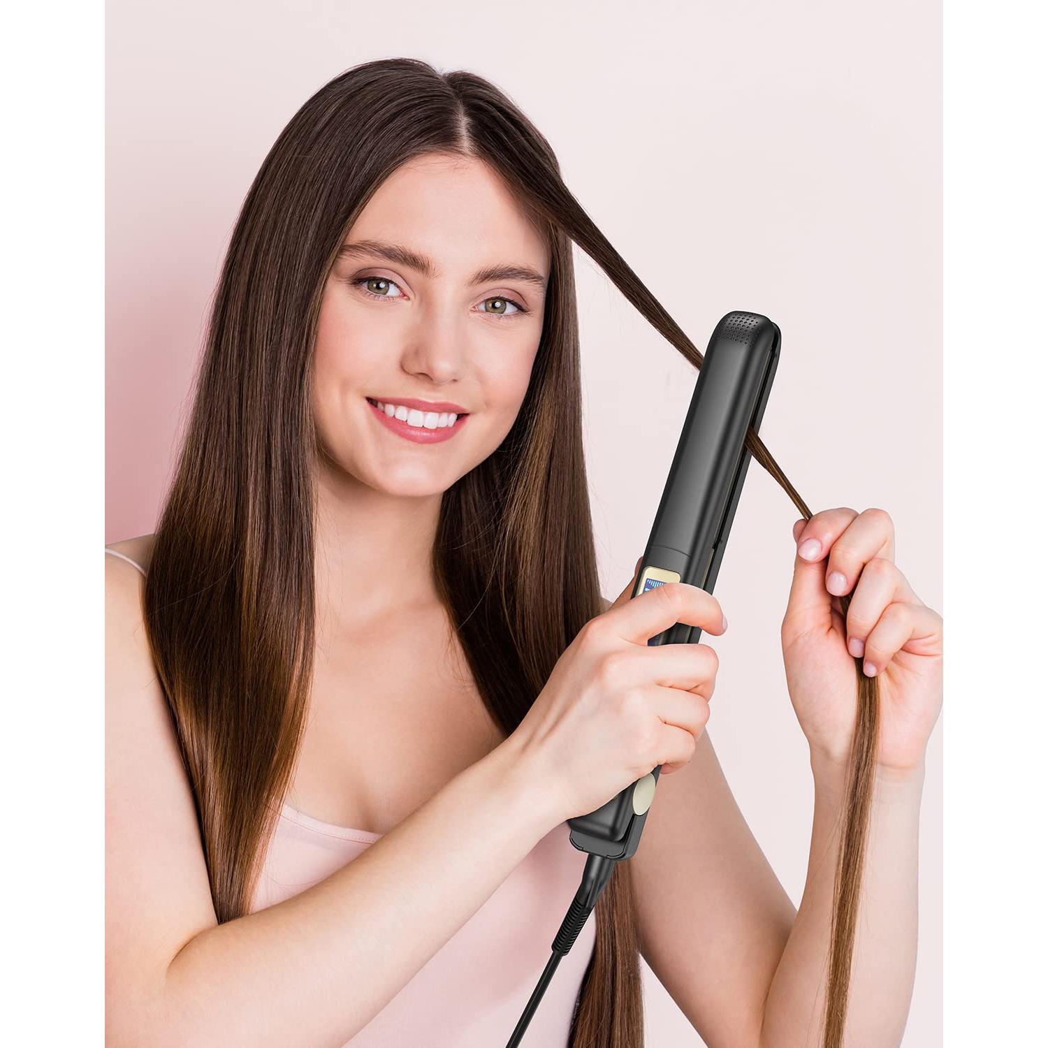 Plancha de Pelo Wavytalk 1 Pulgada Titanio 100% Pura