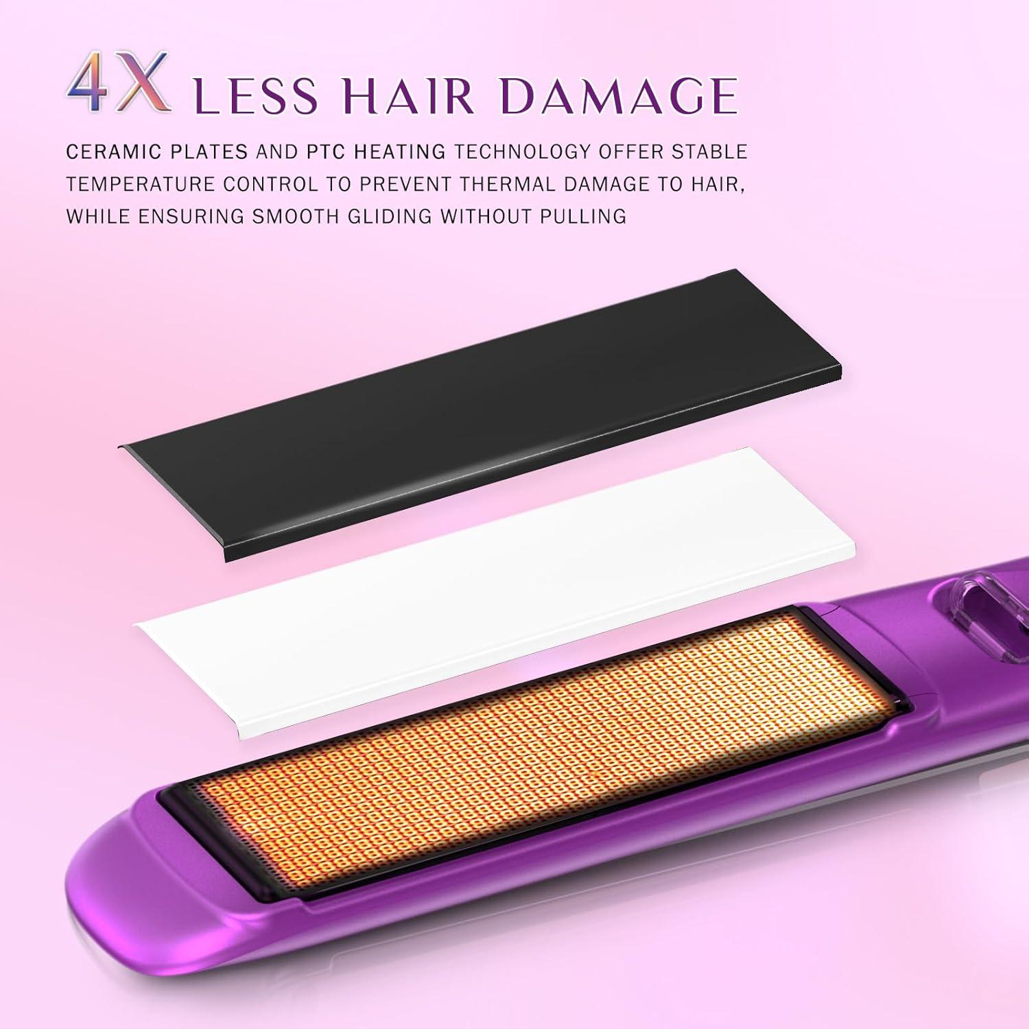 Plancha de Pelo Profesional Dorisilk 2 en 1 500°F 1"