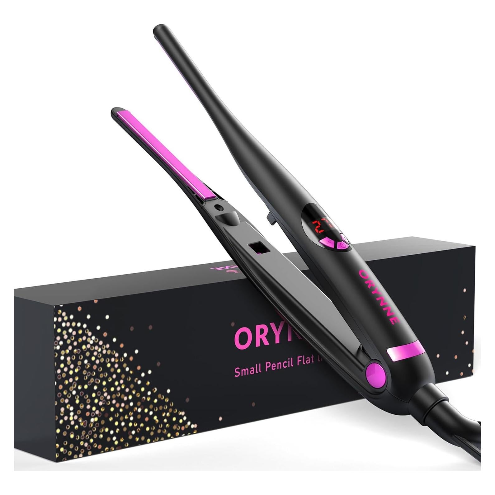 Plancha Mini para Cabello Corto ORYNNE 3/10'' Rosa Brillante