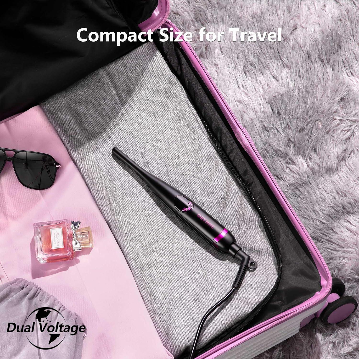 Plancha Mini para Cabello Corto ORYNNE 3/10'' Rosa Brillante