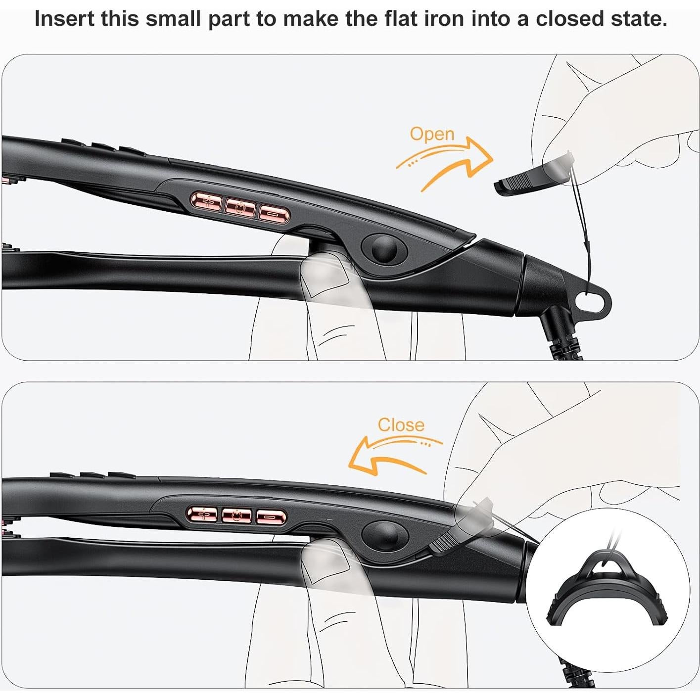 Plancha de Cabello Pequeña Vanessa Pro Doble Voltaje 32 cm