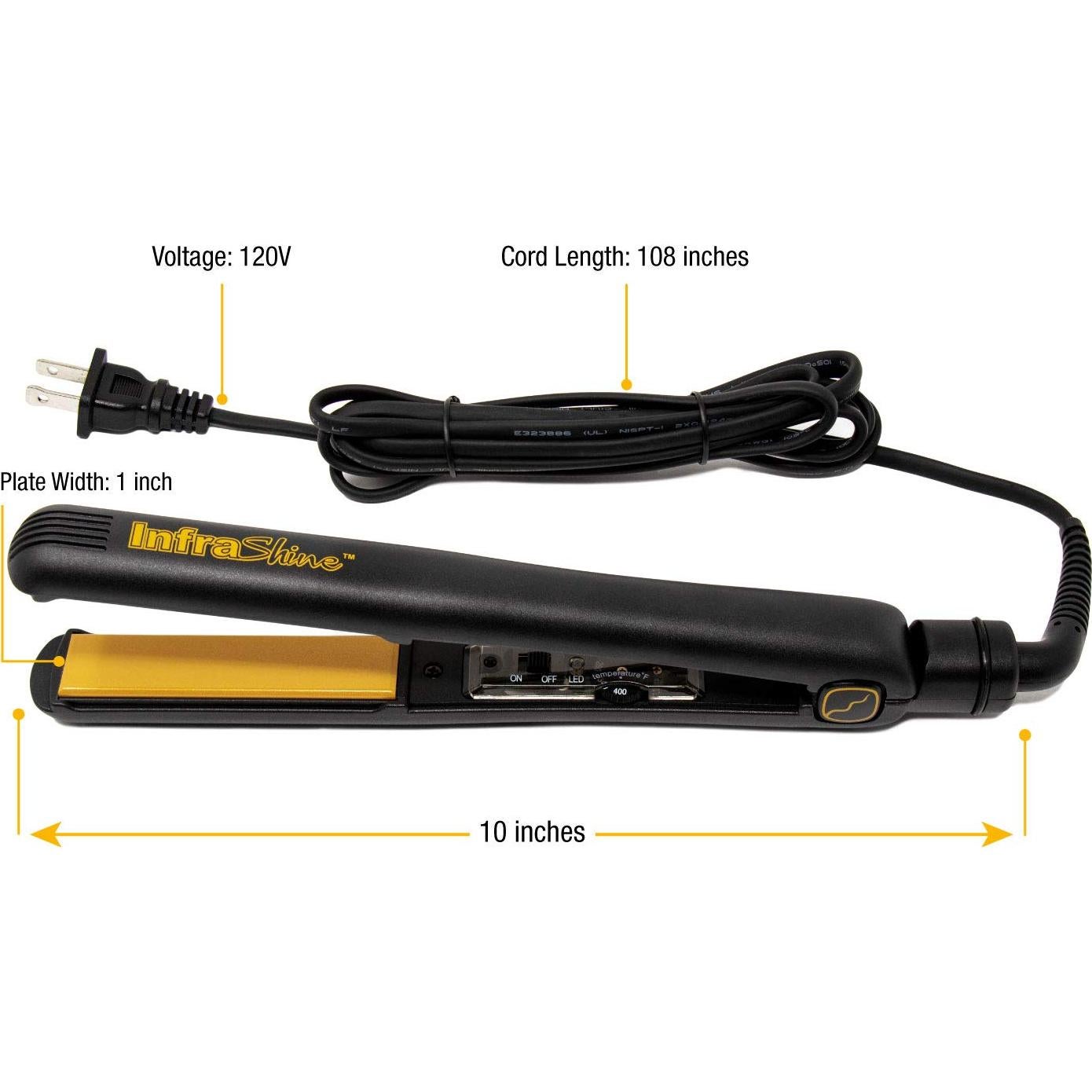 Plancha de Cabello Infrashine Original 1" Cerámica - 204°C