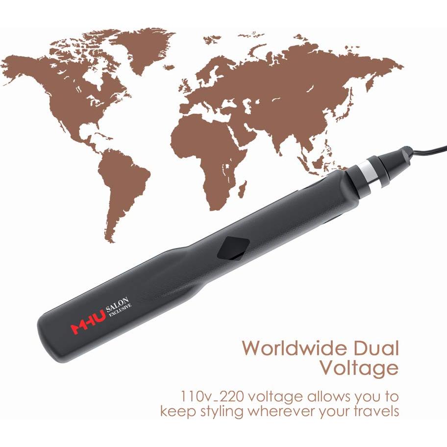 Plancha de Pelo Profesional MHU 2 en 1 Cerámica 3.18 cm
