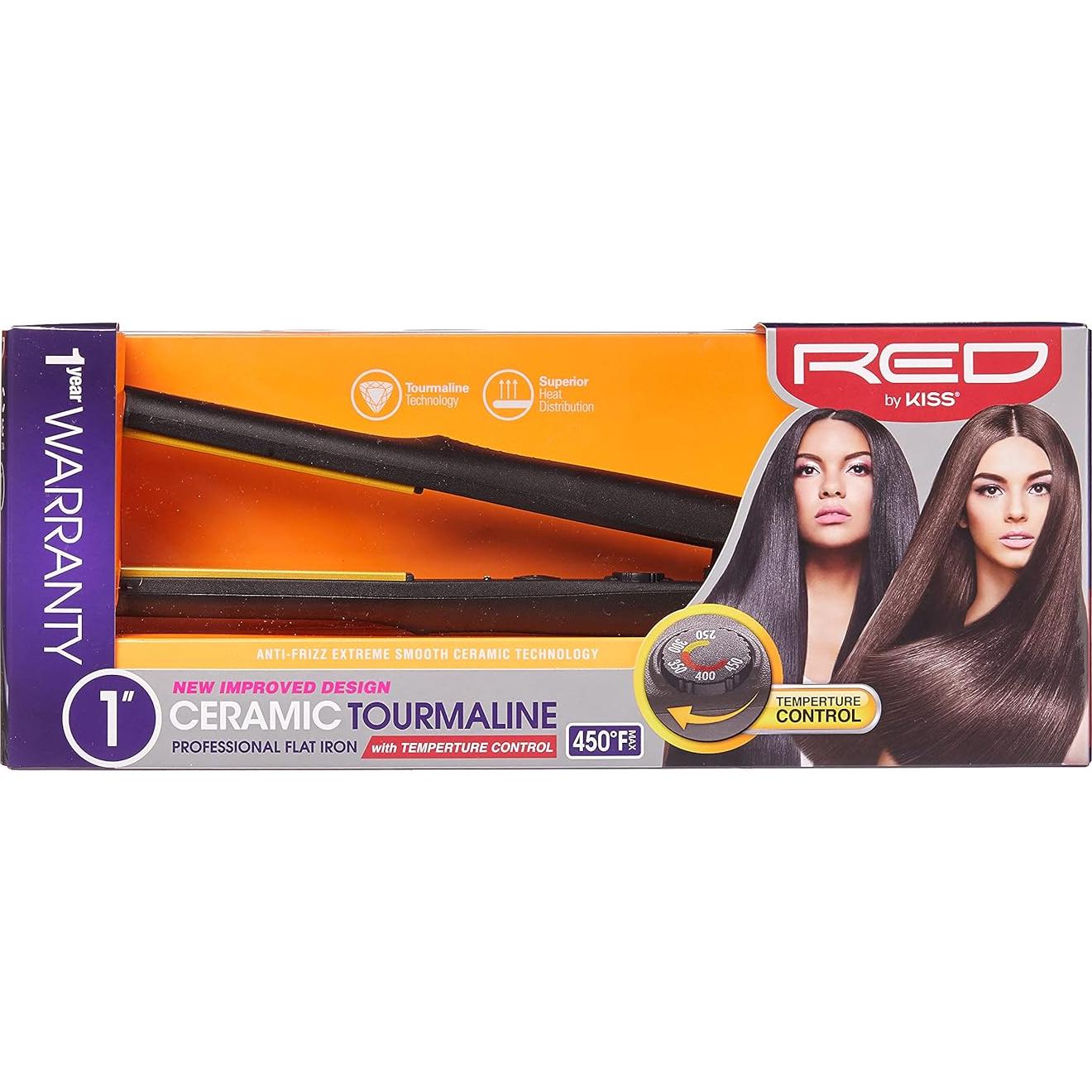 Plancha Profesional de Cerámica Red By Kiss 1" Control Temperatura 232°C