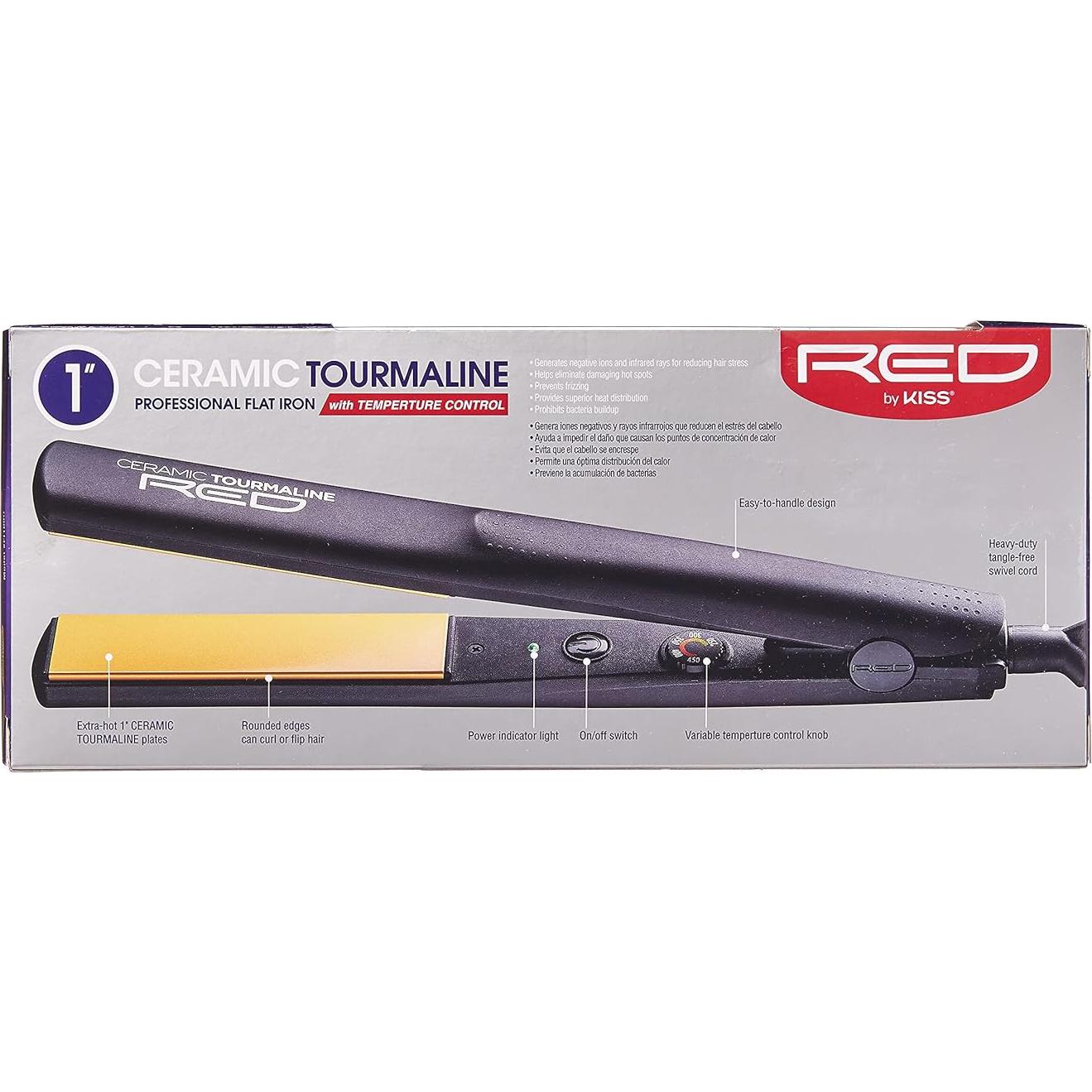 Plancha Profesional de Cerámica Red By Kiss 1" Control Temperatura 232°C