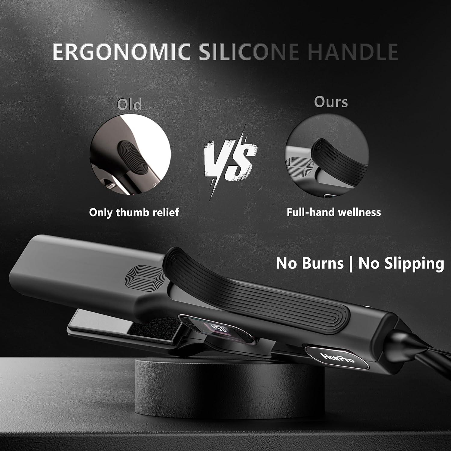 Plancha de Pelo Cerámica HeirPro 3D 15 Temperaturas 3.81cm