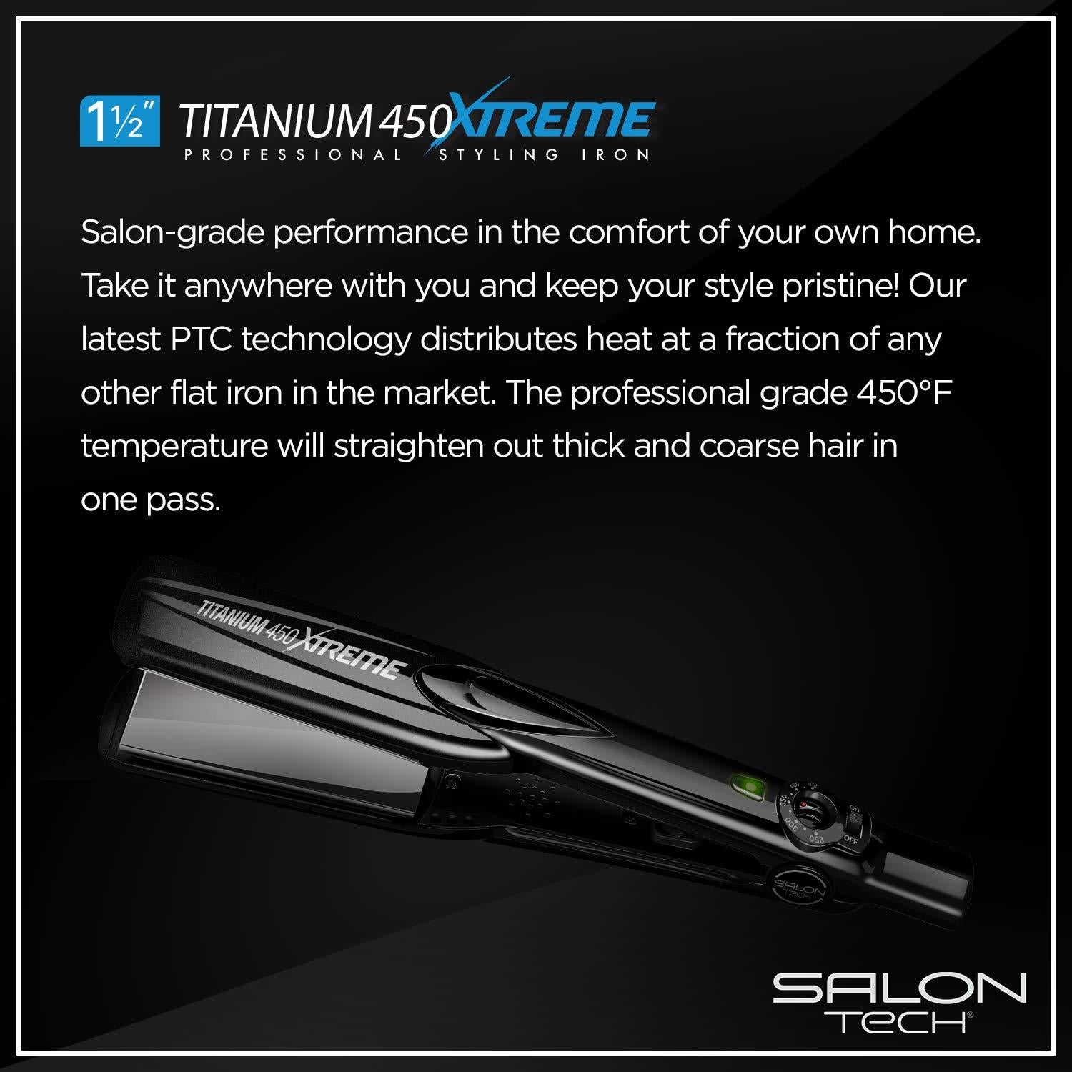 Plancha de Cabello Salon Tech Titanium Xtreme 38 mm Profesional