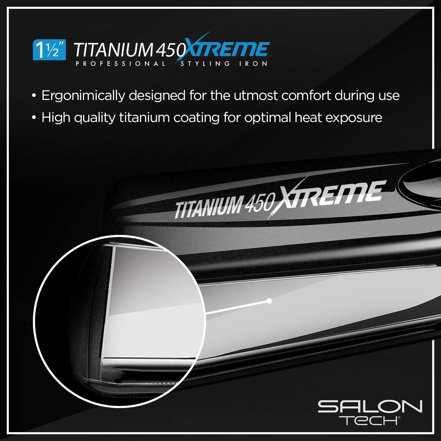 Plancha de Cabello Salon Tech Titanium Xtreme 38 mm Profesional