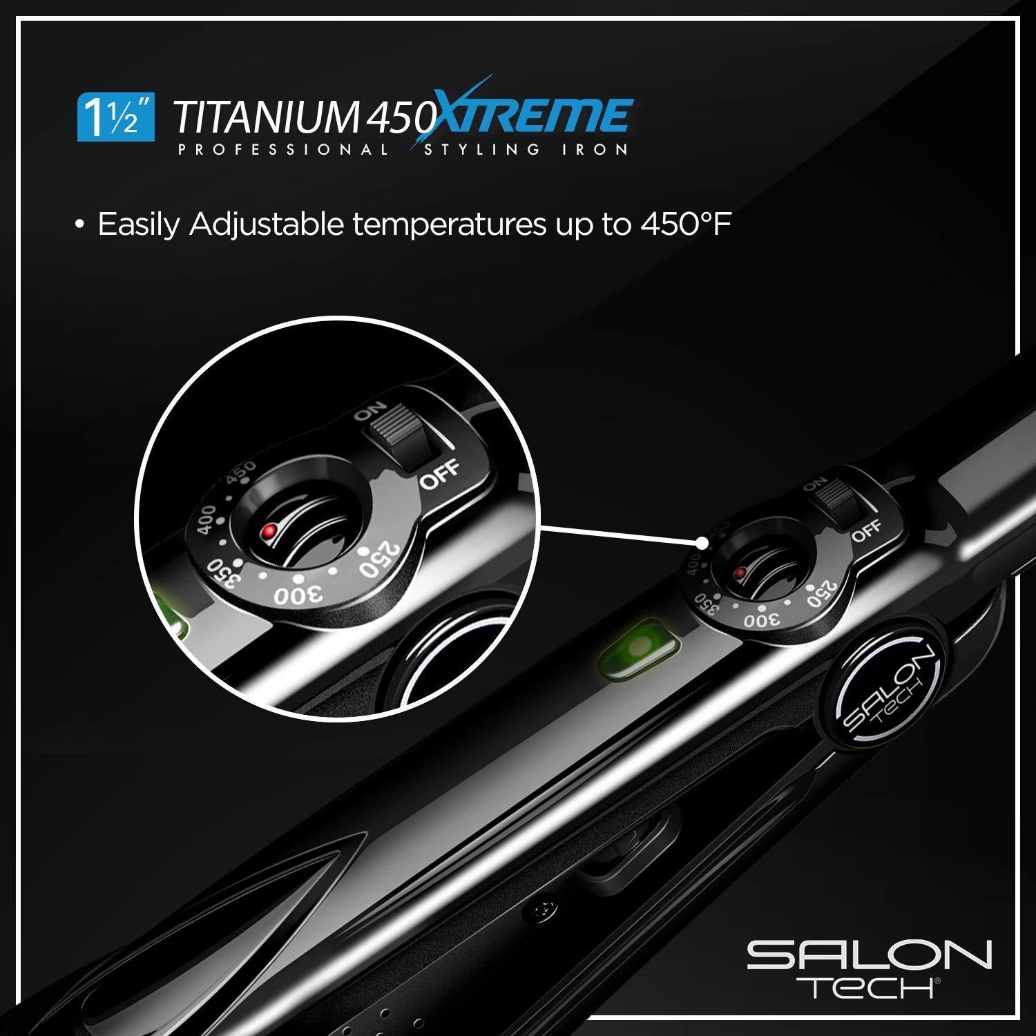 Plancha de Cabello Salon Tech Titanium Xtreme 38 mm Profesional
