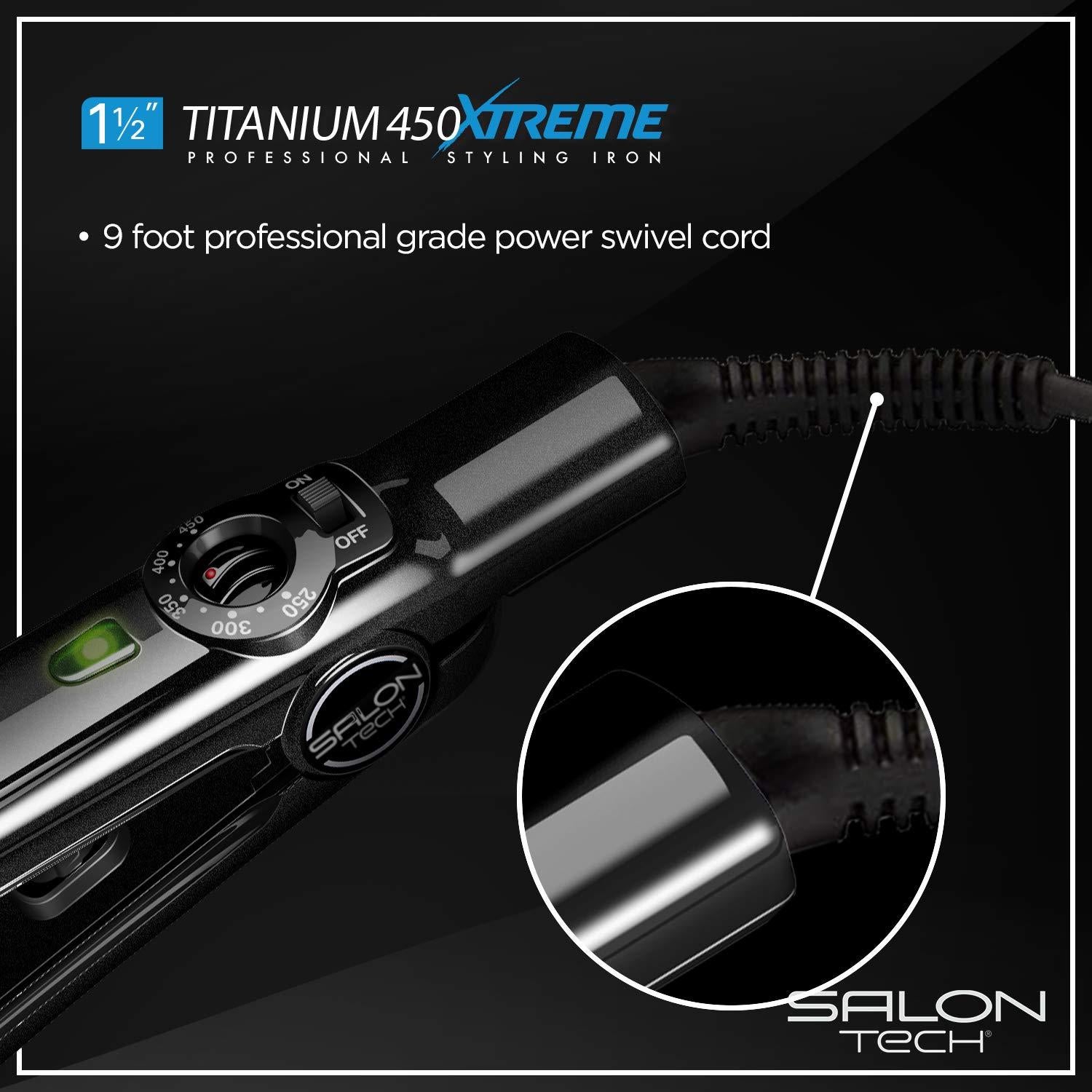 Plancha de Cabello Salon Tech Titanium Xtreme 38 mm Profesional