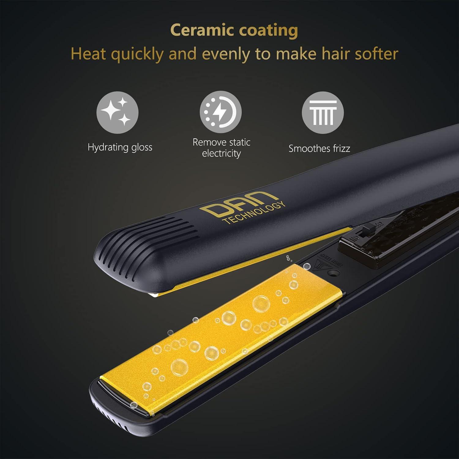 Plancha de Cerámica 2 en 1 DAN Technology Oro 500°F