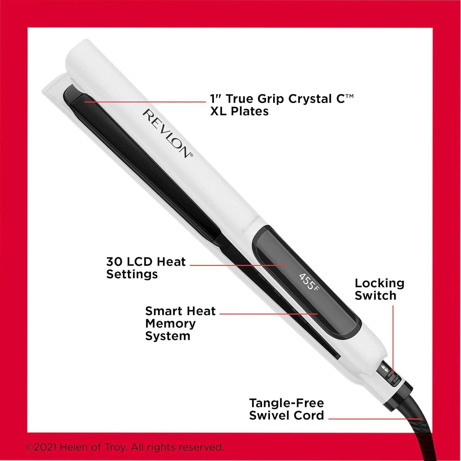 Plancha de Cabello Revlon Crystal C 2.54 cm Digital Cerámica