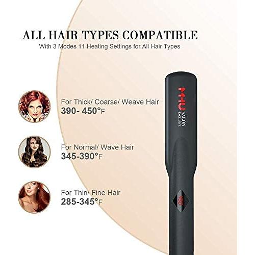 Plancha de Pelo Profesional MHU Cerámica 1.25" Doble Voltaje