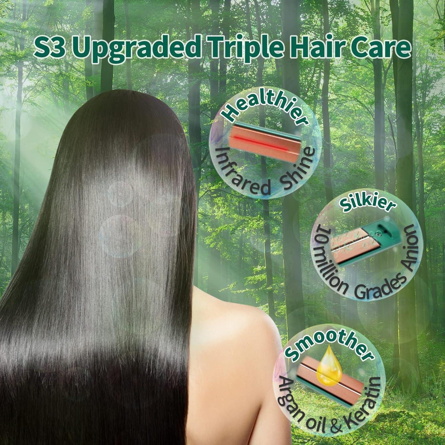 Plancha de Pelo Infrarroja IBROO Cerámica Tourmalina 1" Verde