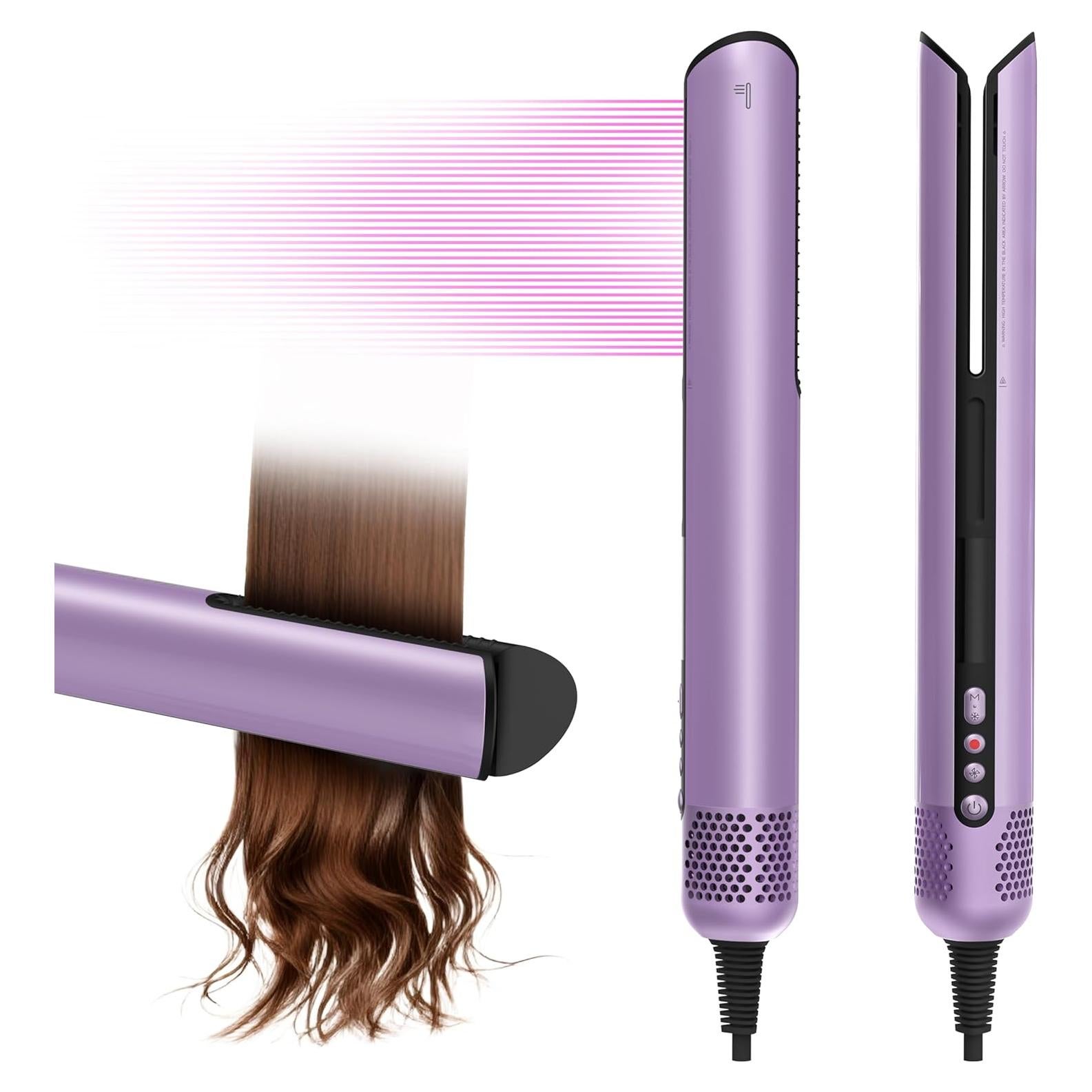 Plancha de Pelo JELLYFISH AGD100 2 en 1 Sin Calor Púrpura