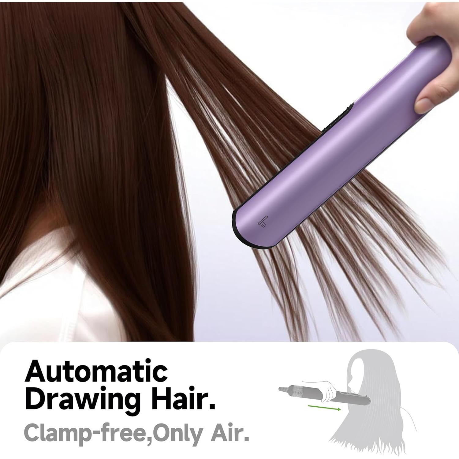 Plancha de Pelo JELLYFISH AGD100 2 en 1 Sin Calor Púrpura