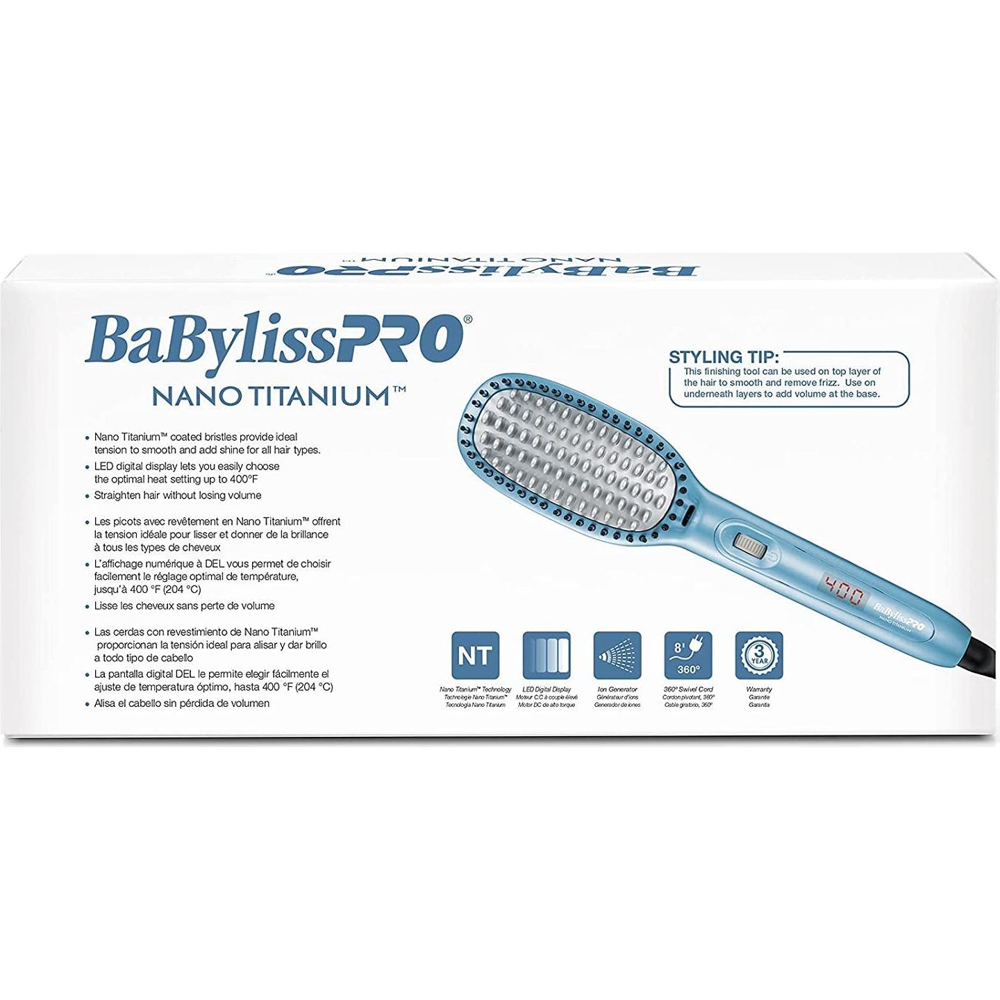 Cepillo Térmico Paddle BaBylissPRO Nano Titanium 35.6cm