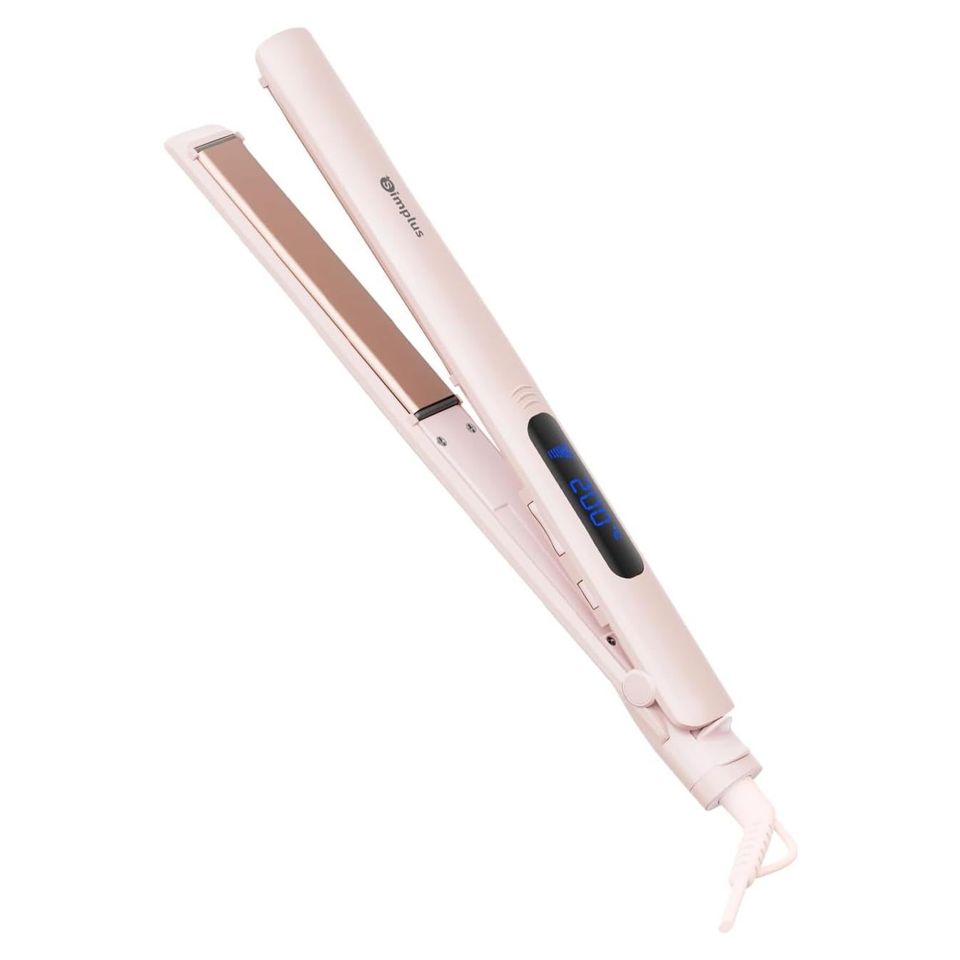 Plancha de Pelo SIMPLUS 2 en 1 Rosa 230°C Calentamiento Rápido