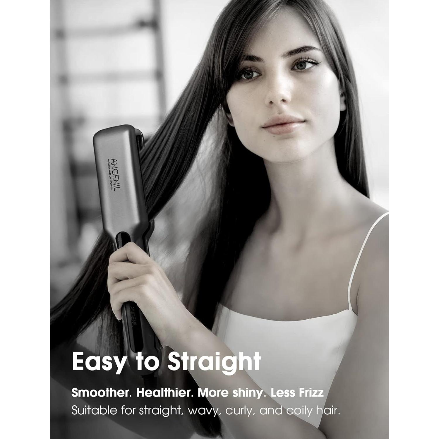 Plancha de Pelo ANGENIL 1.6" Cerámica Turmalina 2 en 1