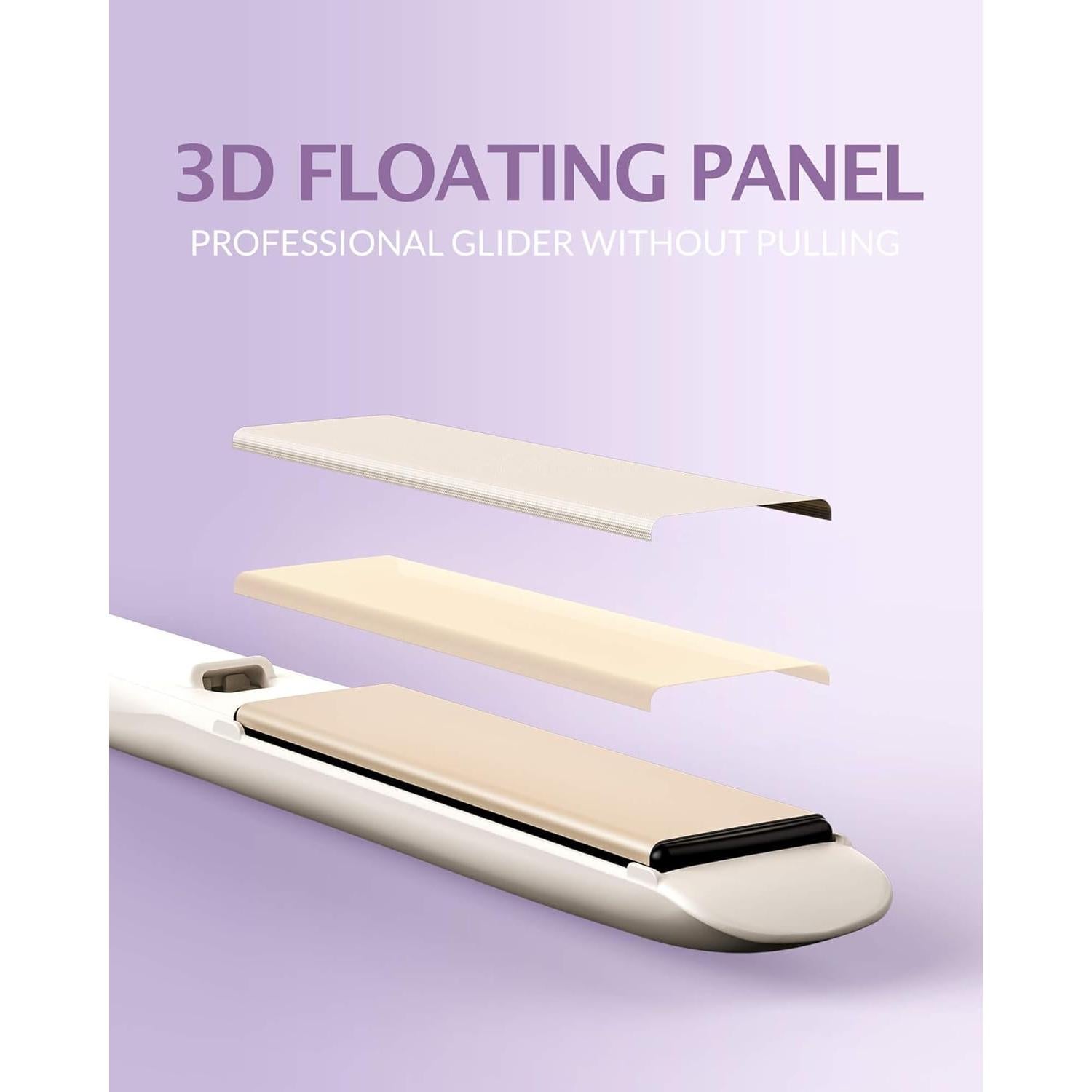 Plancha de Pelo Alisadora TSUYAGLA 2 en 1 1 Pulgada 4 Temperaturas