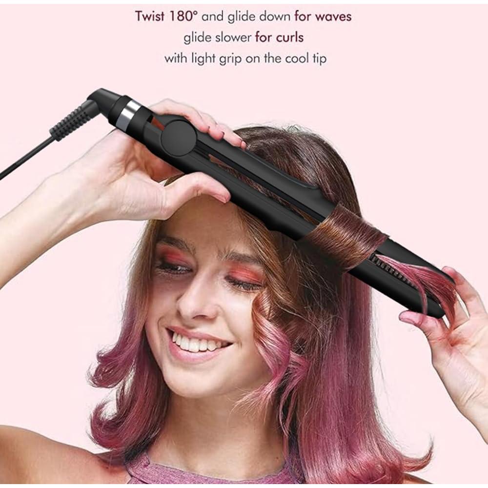 Plancha Alisadora y Rizador JINRI Cerámica Tourmalina 1"