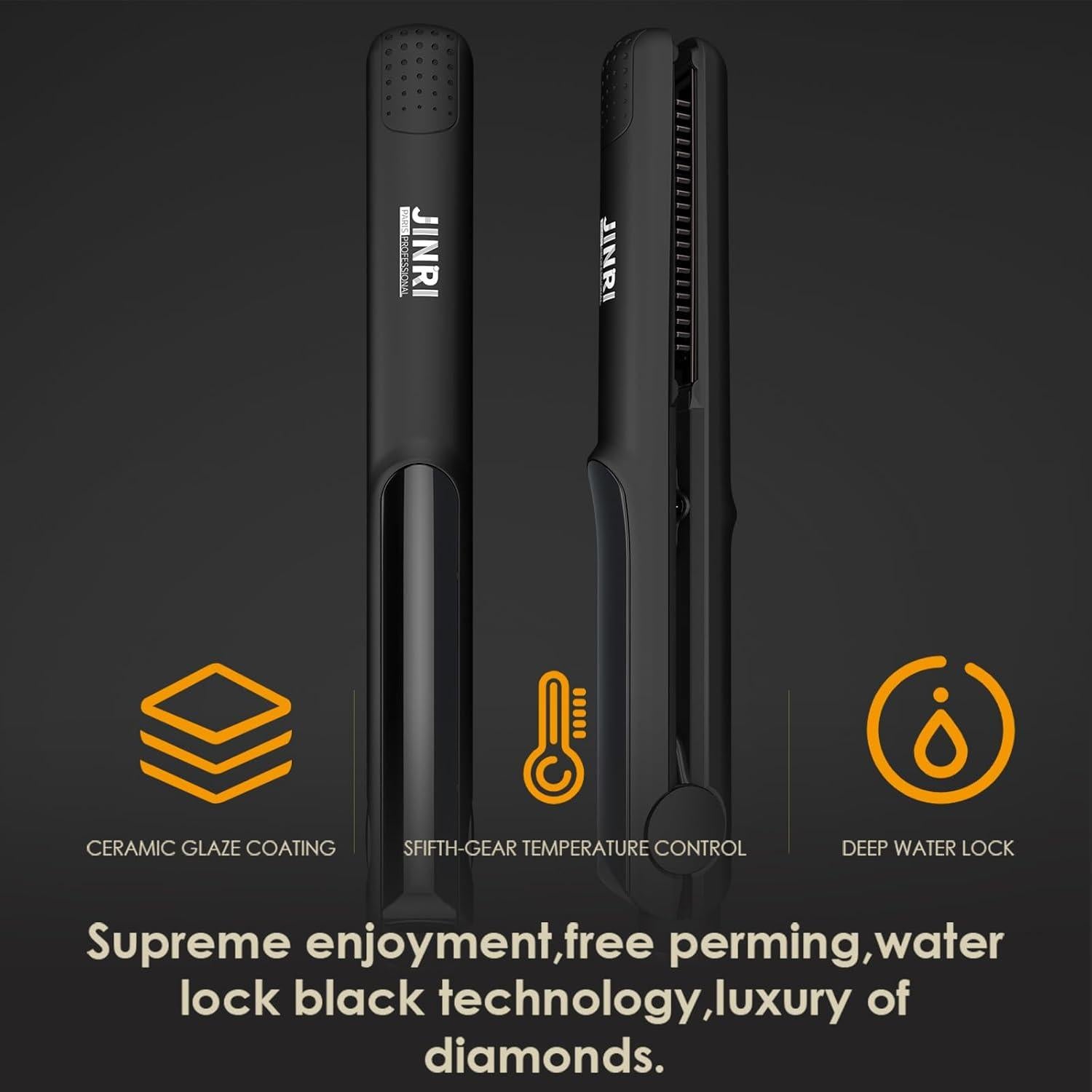 Plancha Alisadora y Rizador JINRI Cerámica Tourmalina 1"