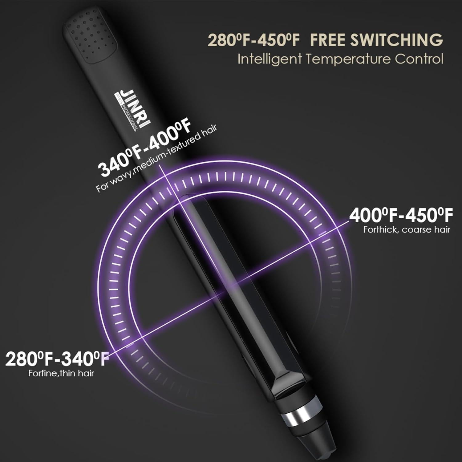 Plancha Alisadora y Rizador JINRI Cerámica Tourmalina 1"