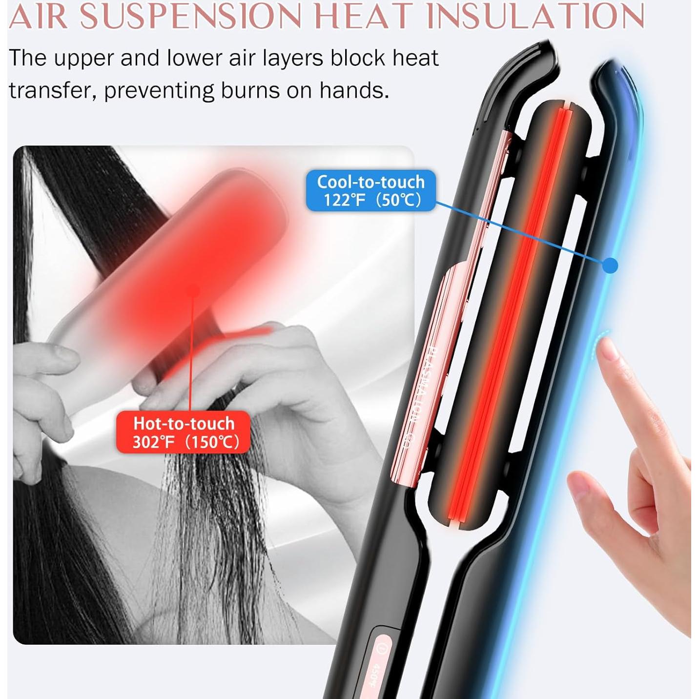 Plancha de Pelo Rucha Air 1" Cerámica Iónica 2 en 1