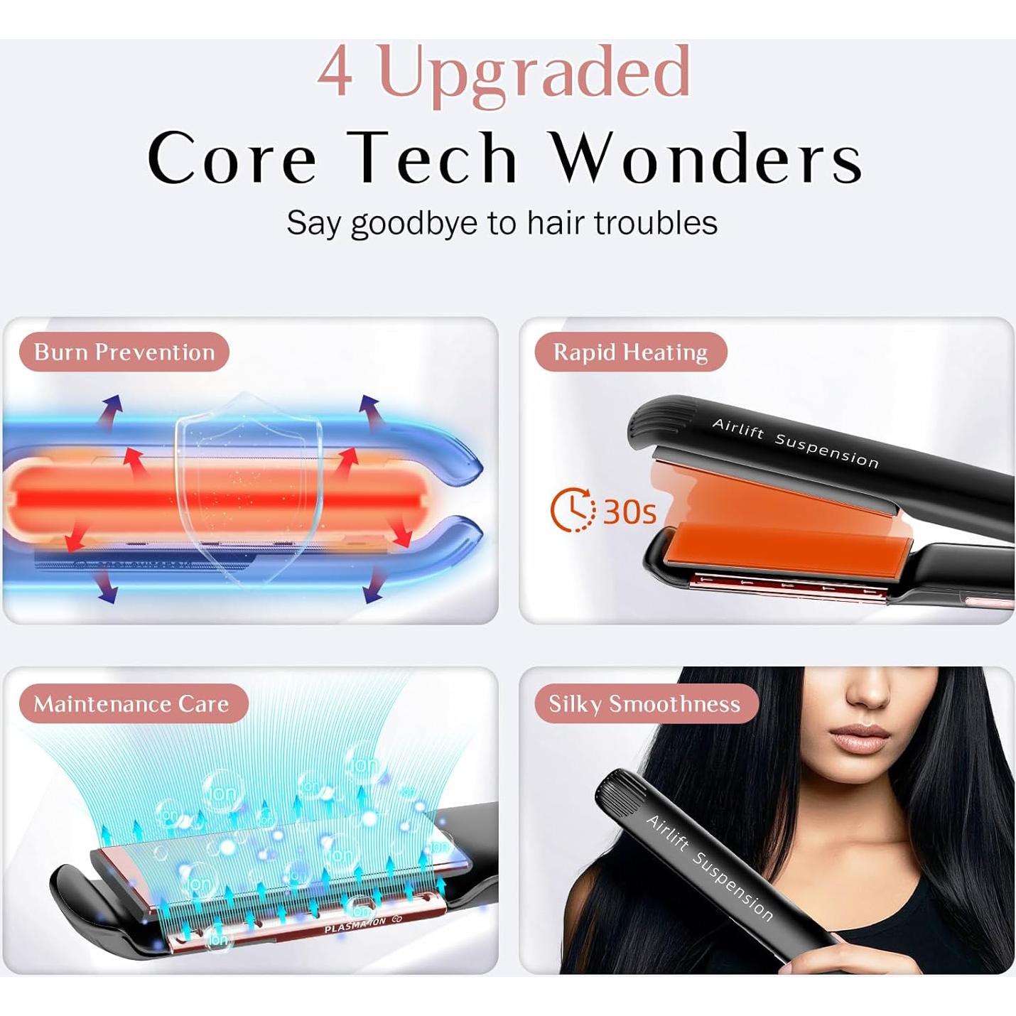 Plancha de Pelo Rucha Air 1" Cerámica Iónica 2 en 1