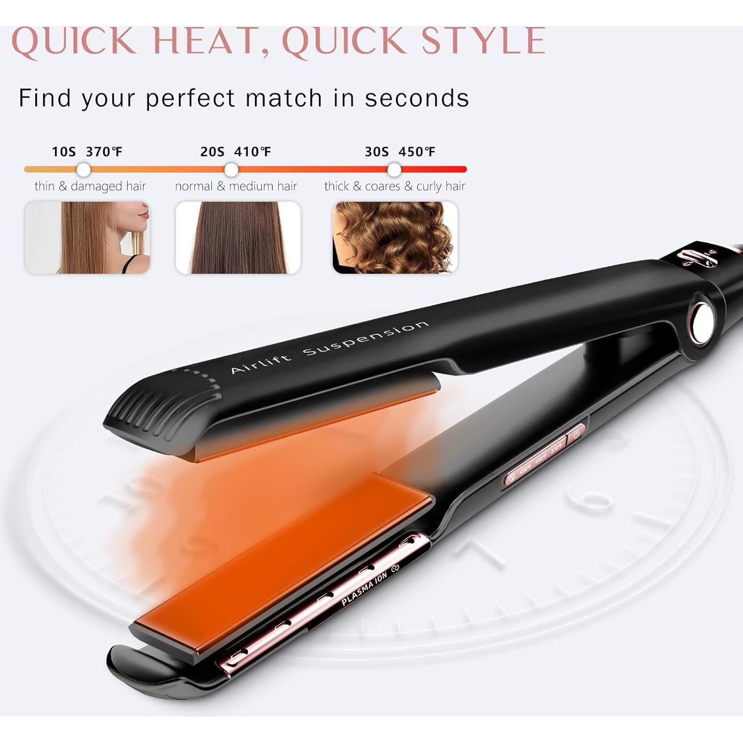 Plancha de Pelo Rucha Air 1" Cerámica Iónica 2 en 1